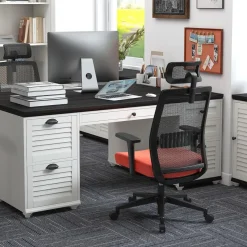Ergonomischer Bürostuhl, Schreibtischstuhl mit hoher Rückenlehne, Lendenstütze