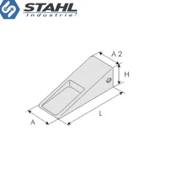 6er-pack Baggerzahn flach & Anschweißrahmen adapter Cat-System J200 Löffelzahn