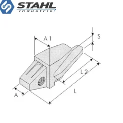 6er-pack Baggerzahn flach & Anschweißrahmen adapter Cat-System J200 Löffelzahn