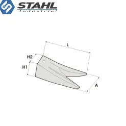 8er-pack Cat-System J200 | Baggerzahn doppelspitz Cat-System J200 Bagger, Löffelzahn