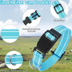5er Pack Reflektierende Ziegen Halsbänder Glocken Nylon Schaf Kuh Weide