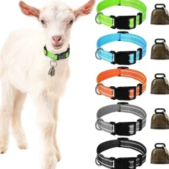 5er Pack Reflektierende Ziegen Halsbänder Glocken Nylon Schaf Kuh Weide