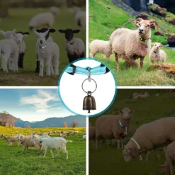 5er Pack Reflektierende Ziegen Halsbänder Glocken Nylon Schaf Kuh Weide
