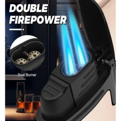 3er Pack WANBRO Jetflame Sturmfeuerzeug Mini Metall Feuerzeug Winddicht