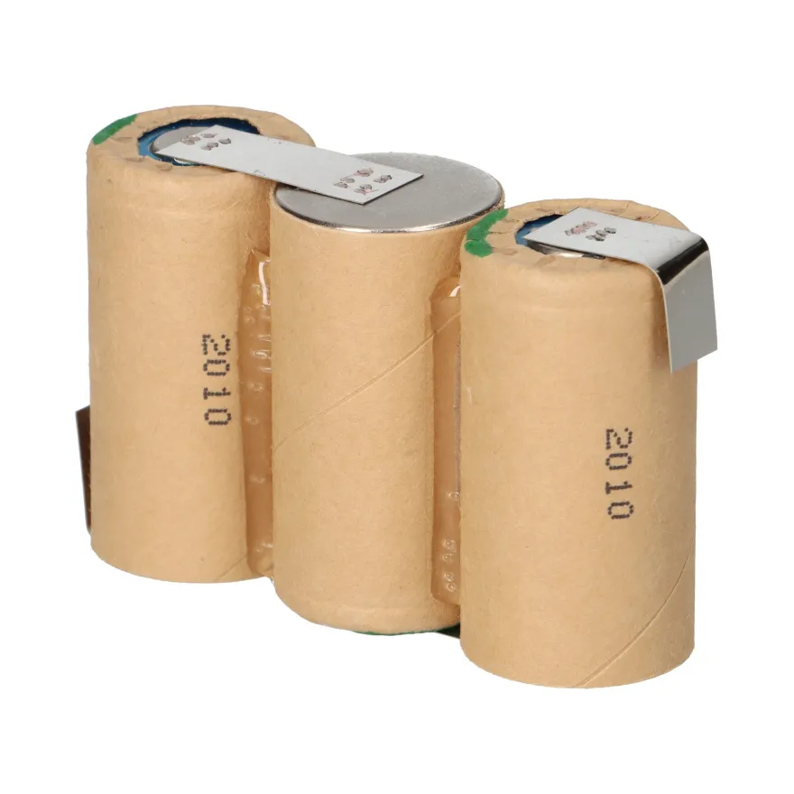 3er Reihe Akku Sub-C 3000mAh 3,6V NiMH mit Lötfahne im Pappmantel