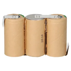 3er Reihe Akku Sub-C 3000mAh 3,6V NiMH mit Lötfahne im Pappmantel