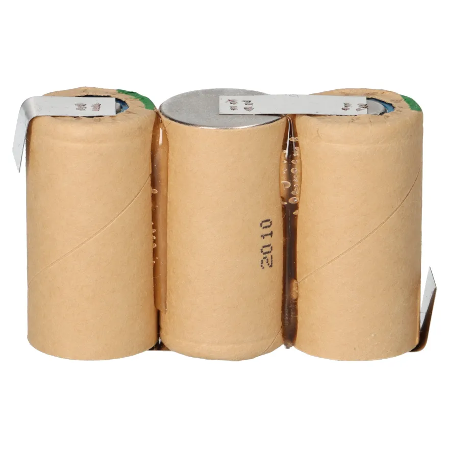 3er Reihe Akku Sub-C 3000mAh 3,6V NiMH mit Lötfahne im Pappmantel