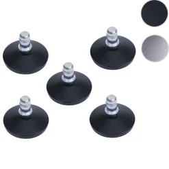 5er-Set Bodengleiter HWC-K73 fester Stand für Bürostuhl/Esszimmerstuhl, Ø 11mm
