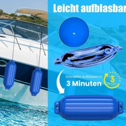 4er Set Bootsfender Langfender Kugelfender Set Boot Rammschutz Stegfender