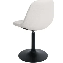 2er-Set Esszimmerstuhl HWC-A60, Küchenstuhl Drehstuhl Stahl Stoff Bouclé 450g/m²