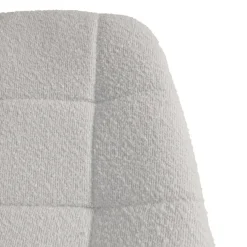 2er-Set Esszimmerstuhl HWC-A60, Küchenstuhl Drehstuhl Stahl Stoff Bouclé 450g/m²