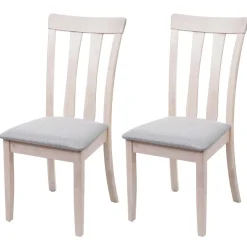 2er-Set Esszimmerstuhl HWC-G46, Küchenstuhl Stuhl, Stoff/Textil Massiv-Holz