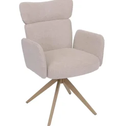6er-Set Esszimmerstuhl HWC-N11, drehbar Auto-Return Stoff Bouclé 350g/m²