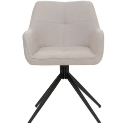 2er-Set Esszimmerstuhl HWC-O47, Küchenstuhl, drehbar Auto-Return, Stoff 270g/m²