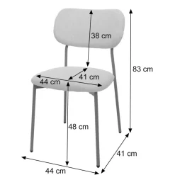 6er-Set Esszimmerstuhl HWC-O26, Stuhl, Cord (330g/m²) Stoff/Textil Metall