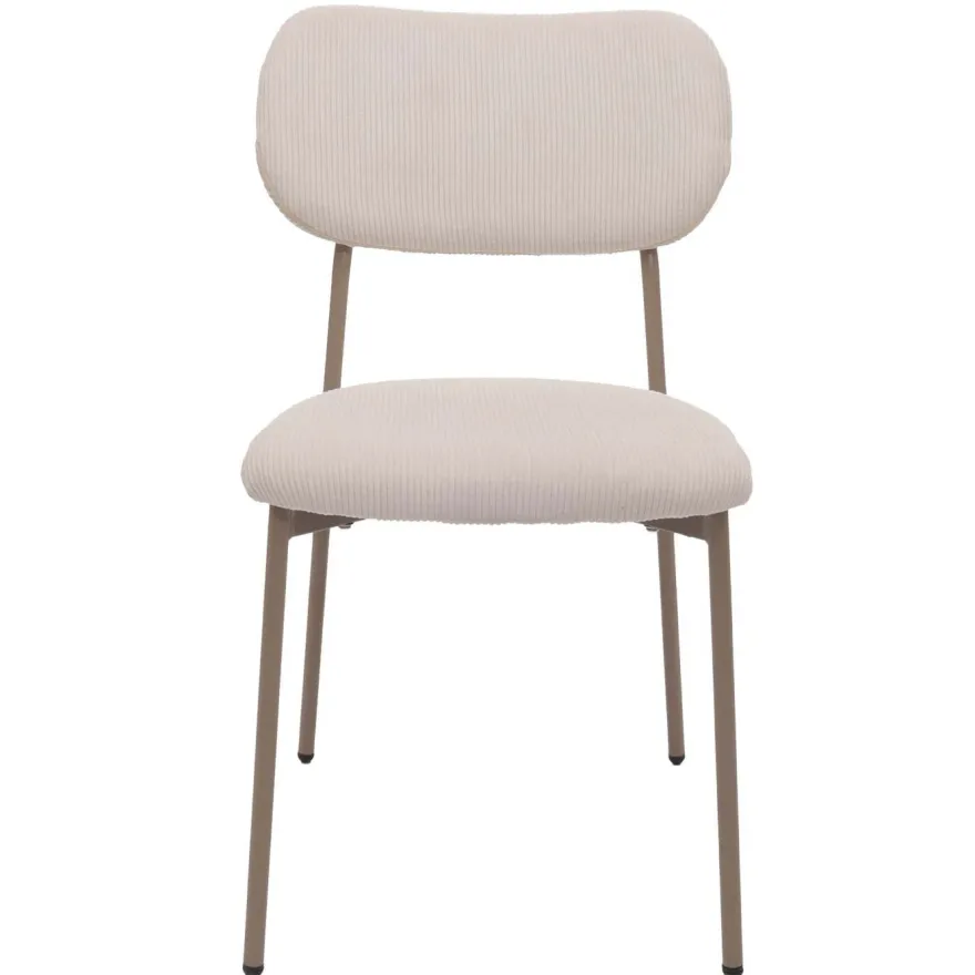 6er-Set Esszimmerstuhl HWC-O26, Stuhl, Cord (330g/m²) Stoff/Textil Metall