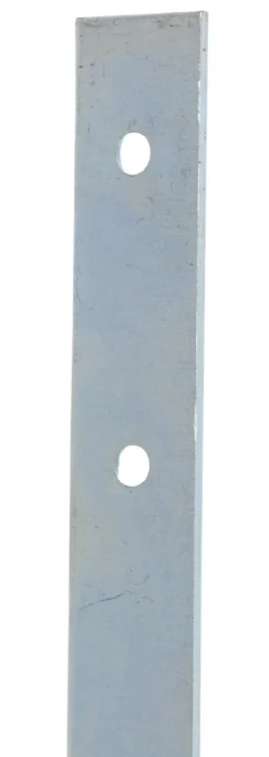 2er Set flache Bodenanker 40cm lang zum Einbetonieren für Pfosten Stahl verzinkt
