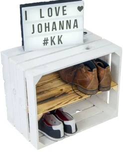 2er set Johanna weiss mit Mittelbrett geflammt LÄNGS