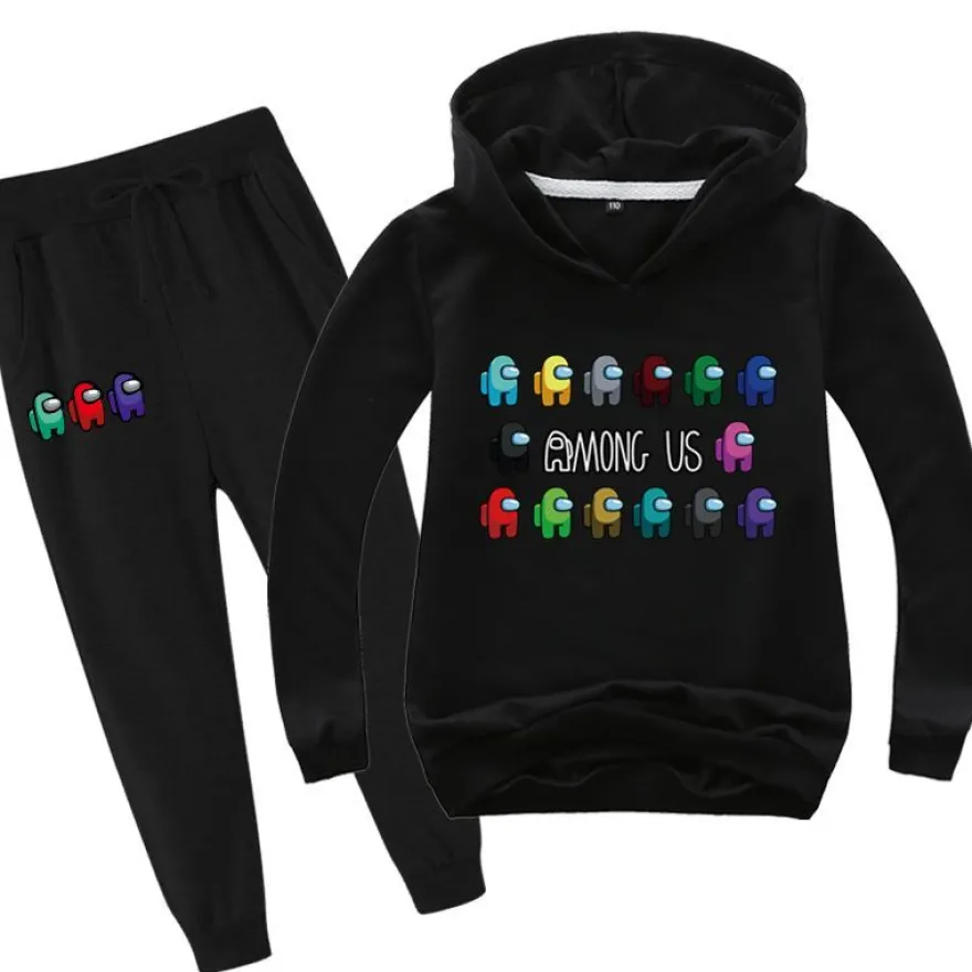 2er Set Junge Anime Among Us Hoody Anzug Kinder Pullover Sweatshirts