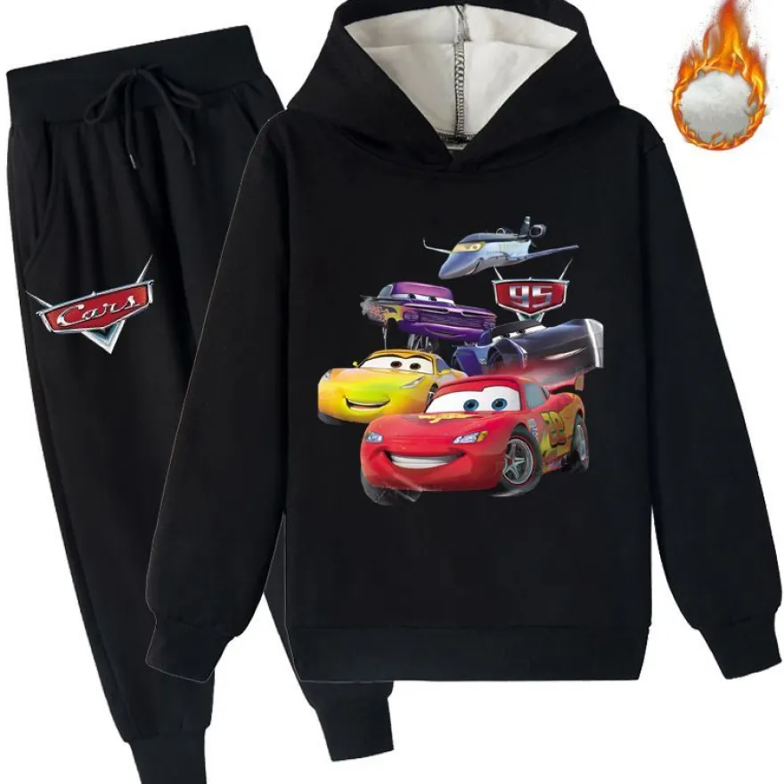 2er Set Junge Hoodie Anzug Cars McQueen Sally Mater Pullover Hose Sweatshirt Pants