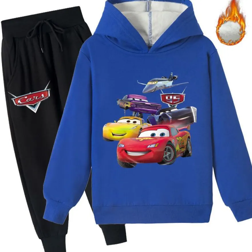 2er Set Junge Hoodie Anzug Cars McQueen Sally Mater Pullover Hose Sweatshirt Pants