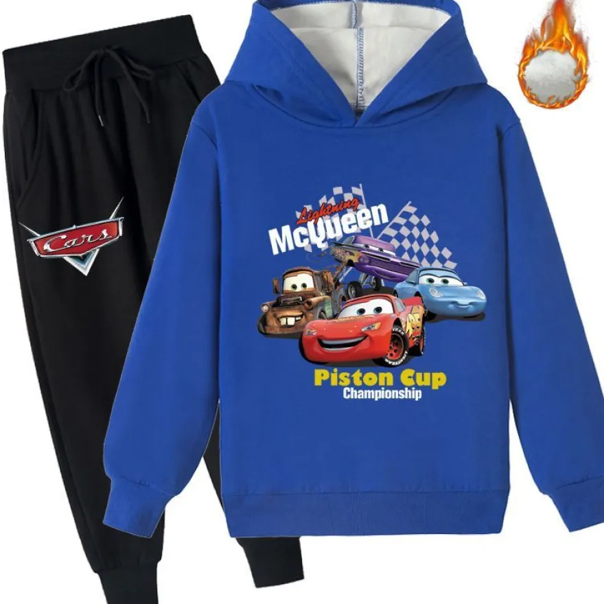 2er Set Junge Hoodie Anzug Cars McQueen Sally Mater Pullover Hose Sweatshirt Pants