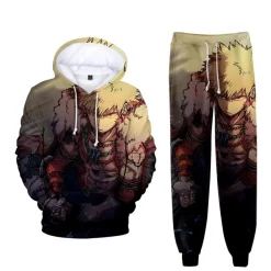 2er Set Kinder My Hero Academia 3D Druck Hoodie Anzug Baby Pullover mit Hose