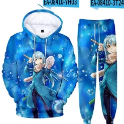 2er Set Kinder That Time I Got Reincarnated as a Slime Hoody Anzug 3D Pullover