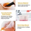 6er Set Silikon Messbecher 500ml 250ml 100ml 10ml klar Skalen DIY Basteln Küche