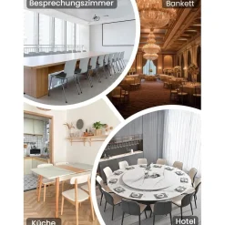 6er Set Stuhlhussen für Schwingstuhl, Stretch Samt-Stuhlbezug, Elastisch