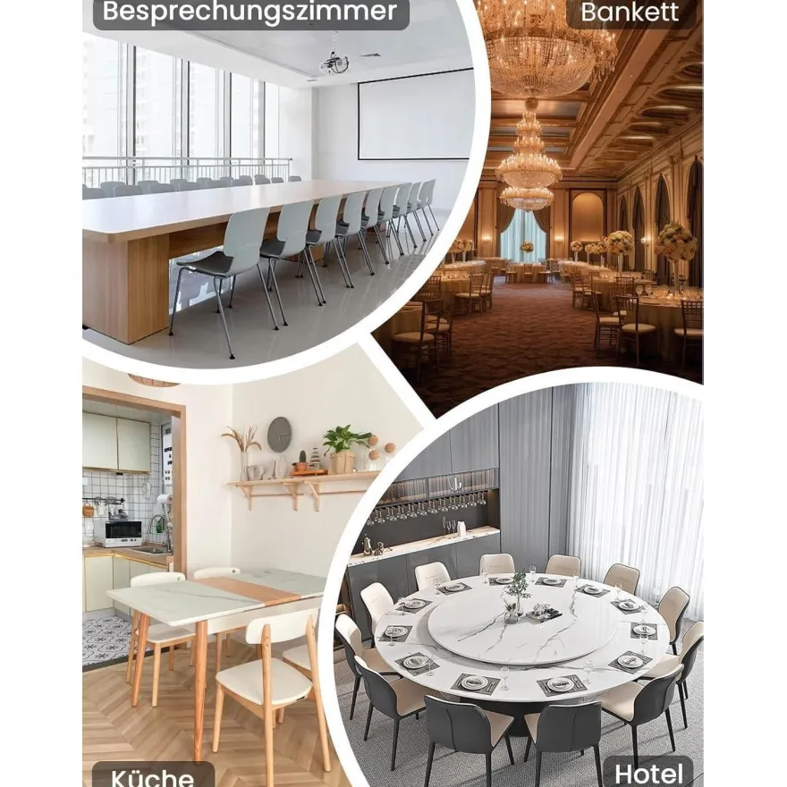 6er Set Stuhlhussen für Schwingstuhl, Stretch Samt-Stuhlbezug, Elastisch