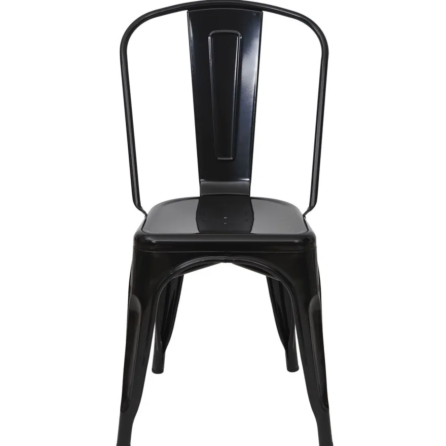 2er-Set Stuhl HWC-A73, Bistrostuhl Stapelstuhl, Metall Industriedesign stapelbar