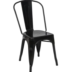 2er-Set Stuhl HWC-A73, Bistrostuhl Stapelstuhl, Metall Industriedesign stapelbar