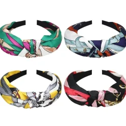 4er Set Vintage Boho Blumen Stirnband Haarreif Damen-Mädchen Anti-Rutsch