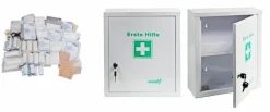 Erste Hilfe Schrank Metall mit Füllung DIN13169 Betriebsverbandskasten