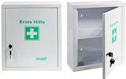 Erste Hilfe Schrank Metall mit Füllung DIN13169 Betriebsverbandskasten