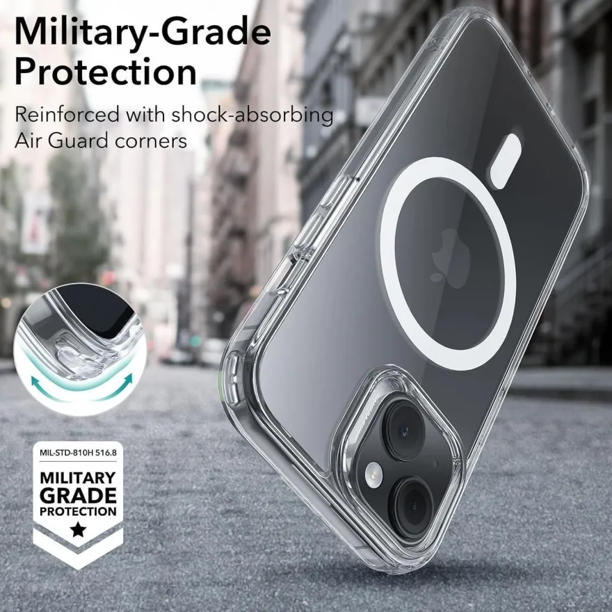 ESR iPhone 15 Plus Hülle, MagSafe kompatibel, Militärnorm Schutz, Kratzfeste