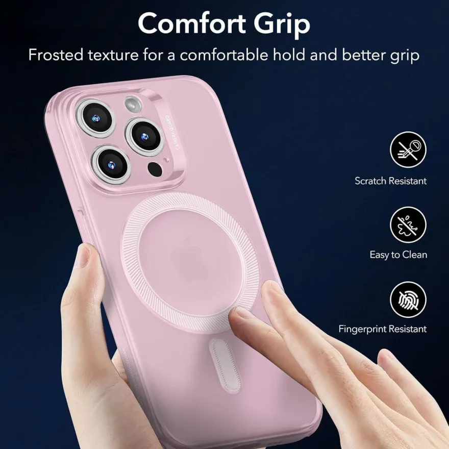 ESR iPhone 15 Pro Hülle, klares Silikon Case mit MagSafe, stoßfest & dünn