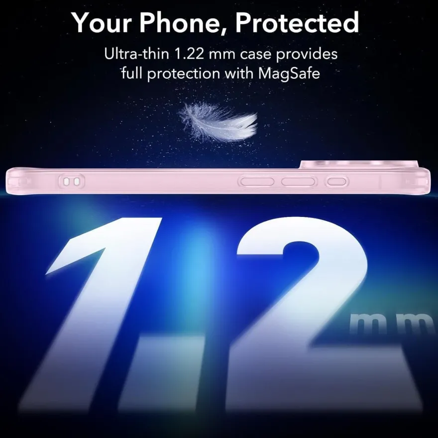 ESR iPhone 15 Pro Hülle, klares Silikon Case mit MagSafe, stoßfest & dünn