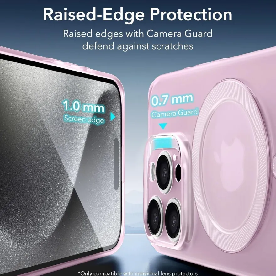 ESR iPhone 15 Pro Hülle, klares Silikon Case mit MagSafe, stoßfest & dünn