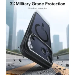 ESR iPhone 17 Pro Hülle mit MagSafe, Kamerasteuerung und Ständer, Mattschwarz