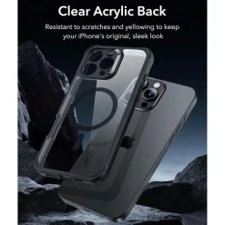 ESR iPhone 16 Pro Max Hülle kompatibel mit MagSafe, 360 Grad stoßfest, klare