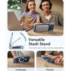 ESR iPhone 17 Pro Max Hülle, MagSafe kompatibel, mit integriertem Ständer und