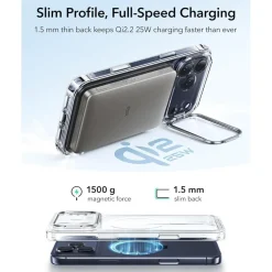 ESR iPhone 17 Pro Max Hülle, MagSafe kompatibel, mit integriertem Ständer und