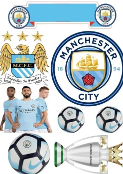 Essbar Fußball Spielen Manchester City Tortenaufleger Torte Tortenbild Zuckerbild 1