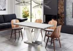 Esstisch MASIVE - Ausklappbar, Tisch, Wohnzimmer, Esszimmertisch, Hochglanz