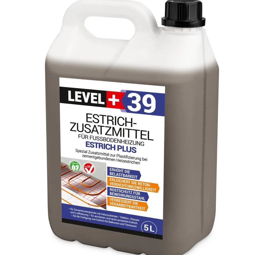 Estrichzusatzmittel 50L Fussbodenheizung Heizestrich - Zementestrich Profi L+39
