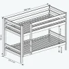 Etagenbett Lupo Buche massiv 90x200 cm mit Rollrosten