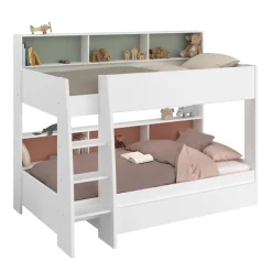 Etagenbett Parisot Leo 11 mit Bettschublade 90x200 Holzdekor Weiß