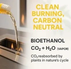 Ethanol 5 liter Bioethanol geruchlos für Innen & Außenkamine Rauchfrei Rußfrei
